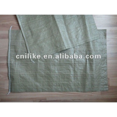 pp woven use for dust,garbage green color bag